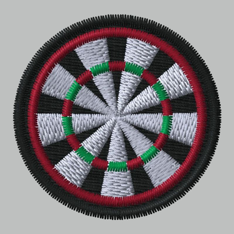 Cible de fléchettes brodée