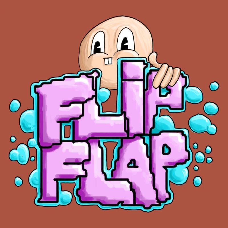 Spaßiger Graffiti-Bubble Flip