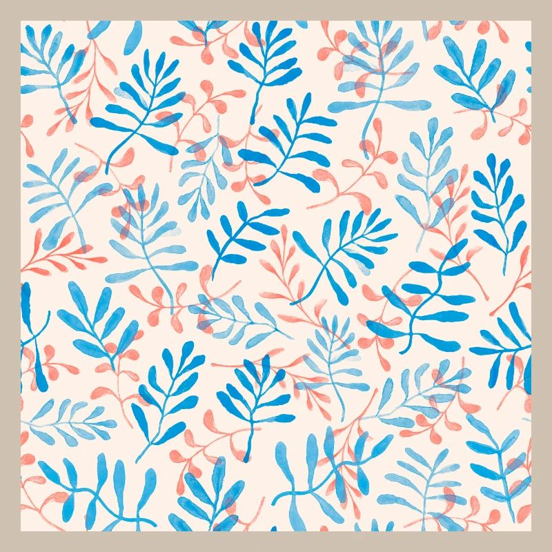 Conception de branches bleues et corail
