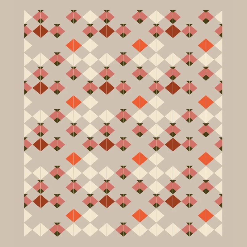 Geometric Diamond Quilt Pattern