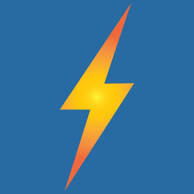 Yellow gradient lightning bolt