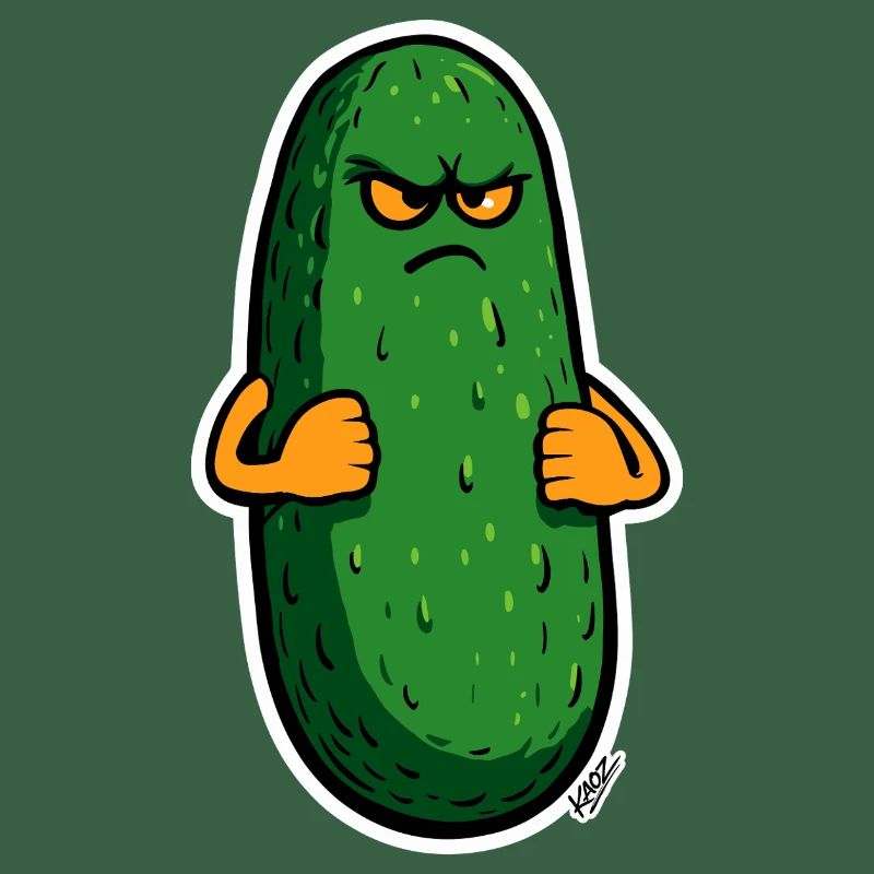 Grumpy Pickle Mascot