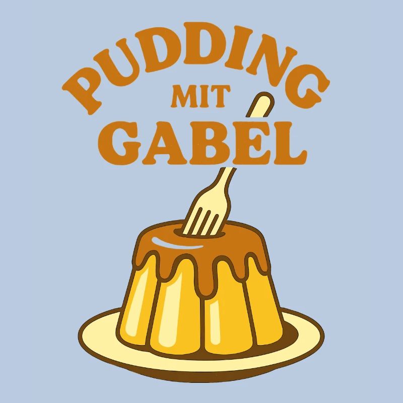 Pudding with fork