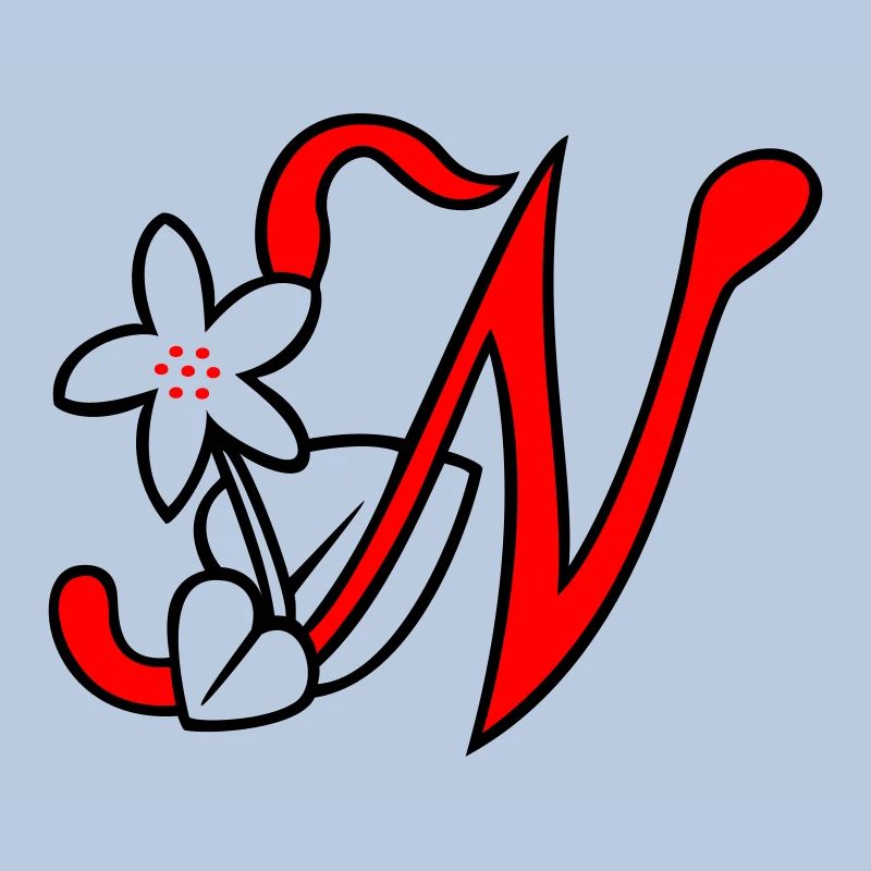 Buchstabe, Initiale, Blume