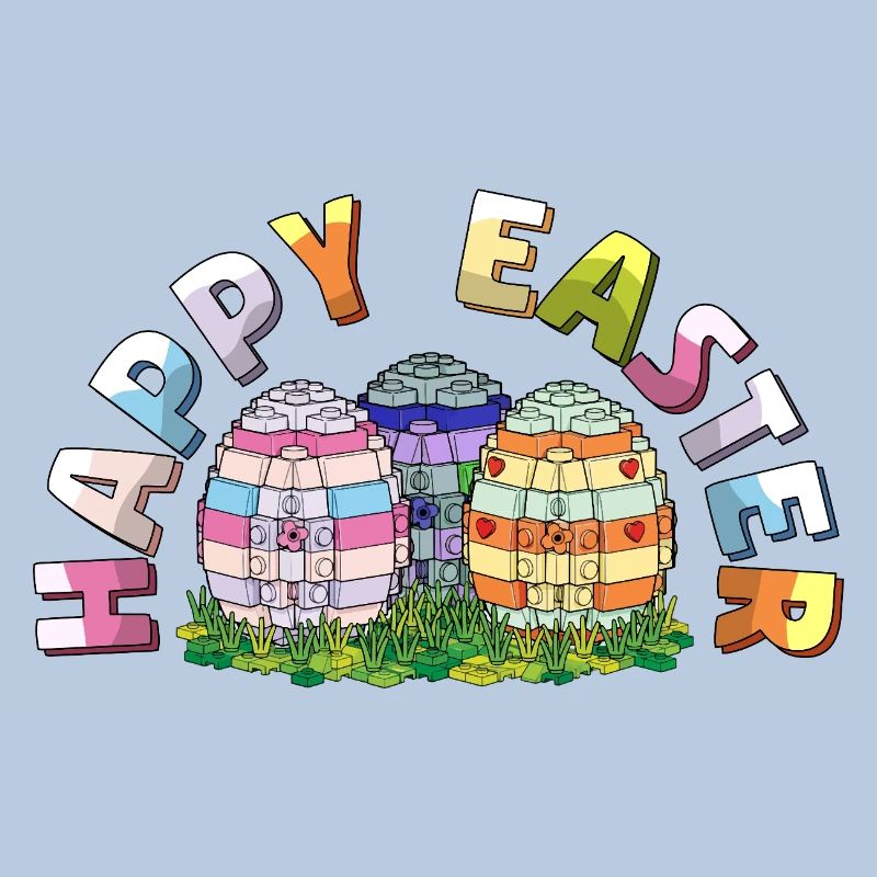 Happy Easter Brick Builder Easter Eggs Bricks