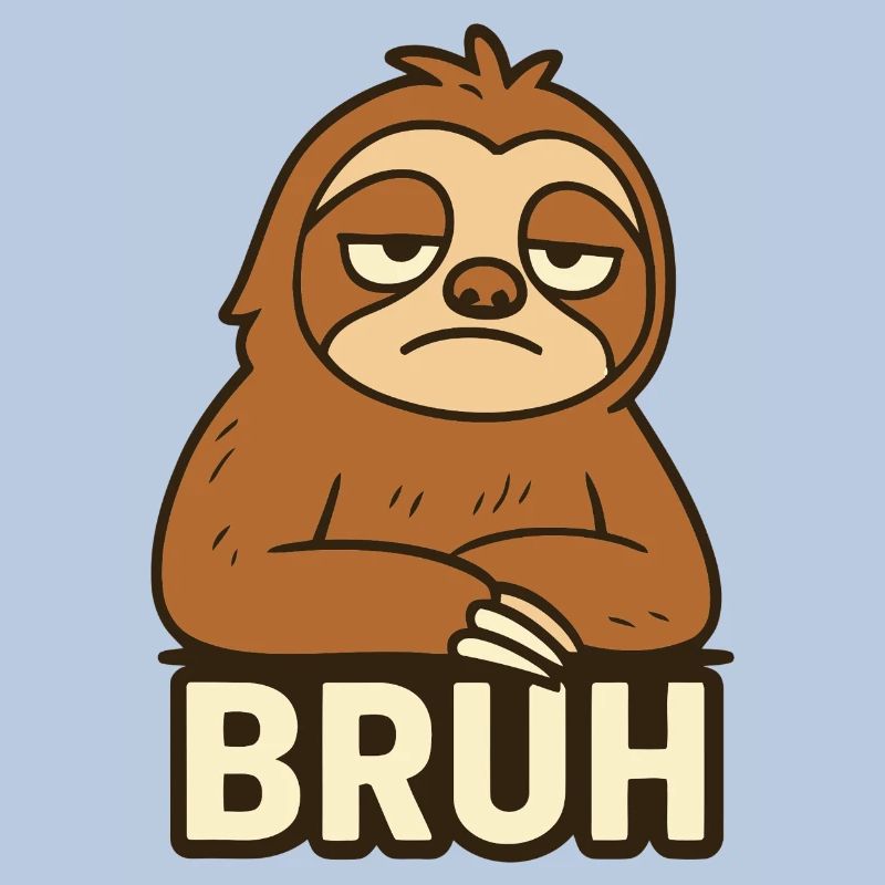 Conception de t-shirt décontracté Sloth Expression