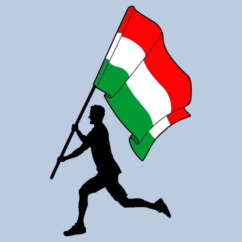 Flagge Ungarn Mann läuft