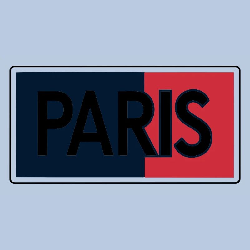 Pariser Flagge Split-Typografie
