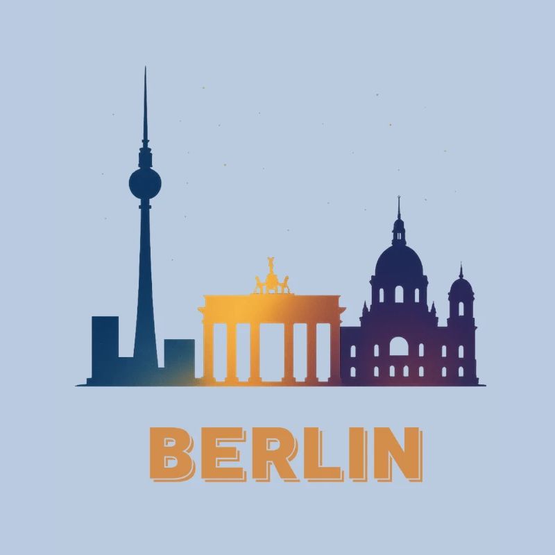 Berlin Skyline Gradient
