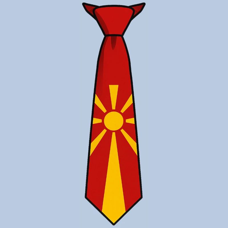 Cravate Macédoine – Conception du drapeau