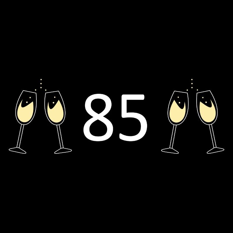 85e anniversaire 85 ans 85 Numéro 85 Blanc