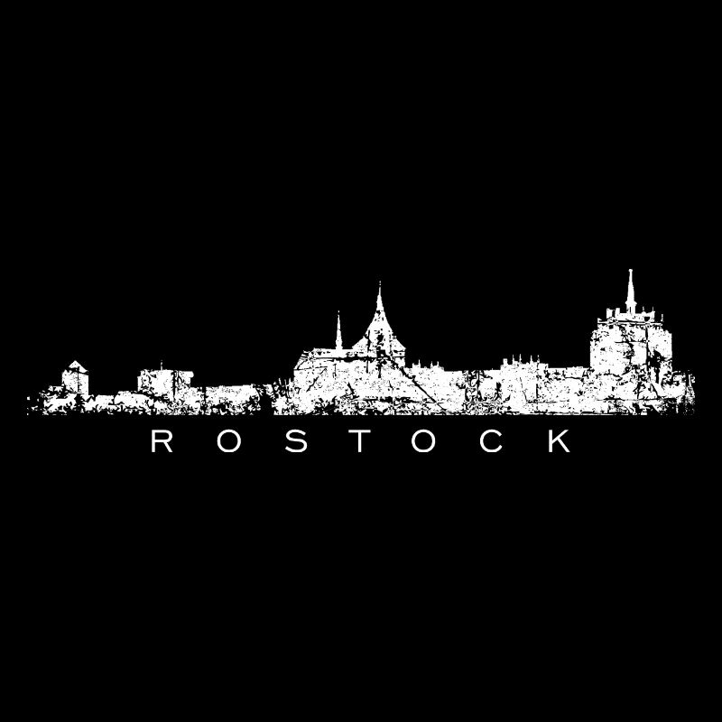 Rostock Skyline (Vintage Weiß)
