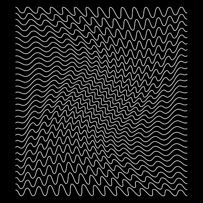 Impression d’illusion d’optique de ligne ondulée dynamique