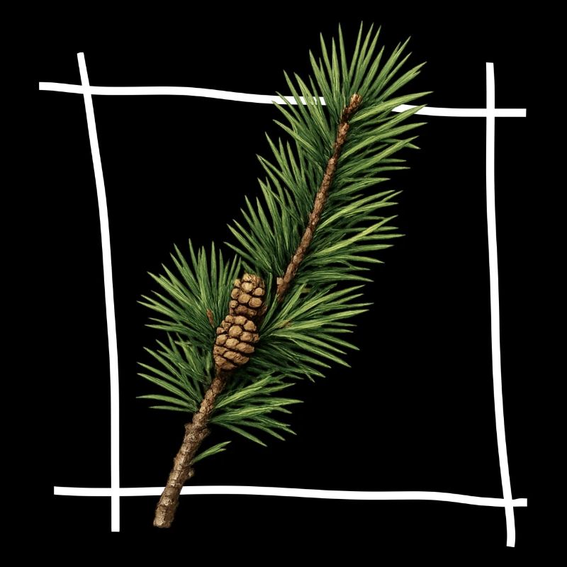 Pine Branch Minimal Frame