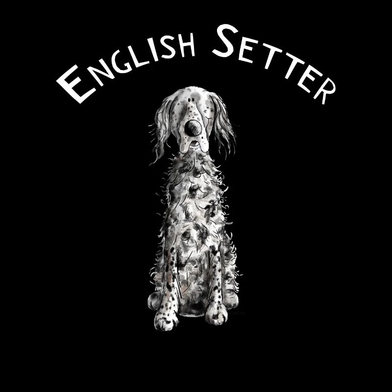 Drolliger Englischer Setter I Hunde Comic Geschenk