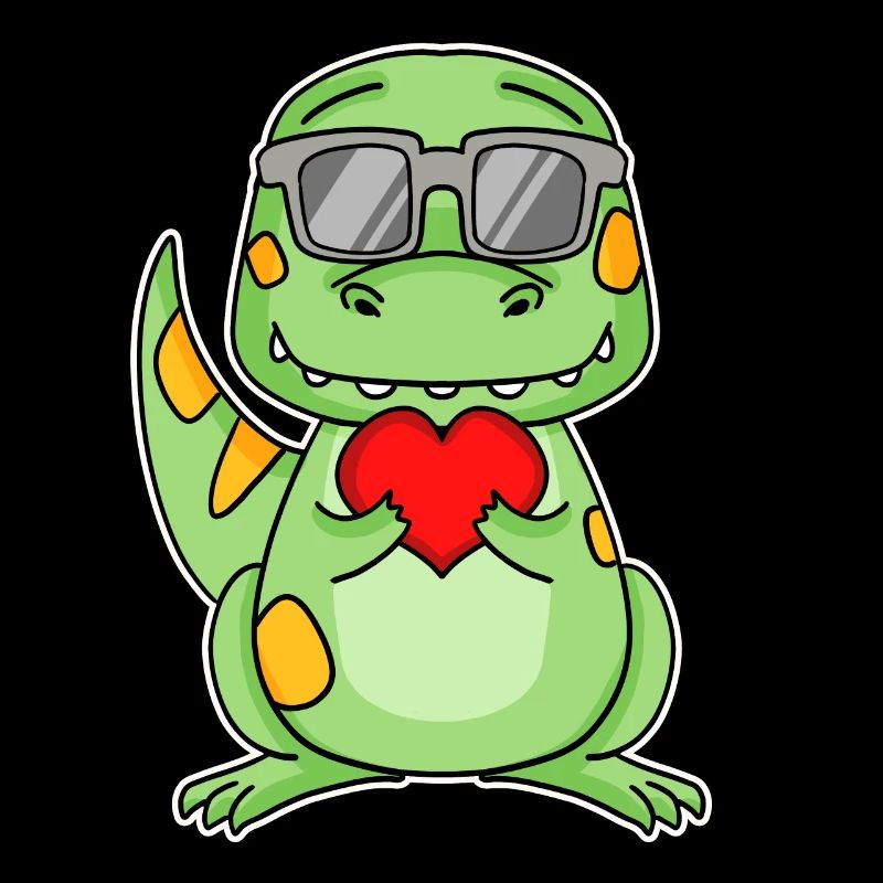 Dinosaurier mit Herz - Liebe Romantisch