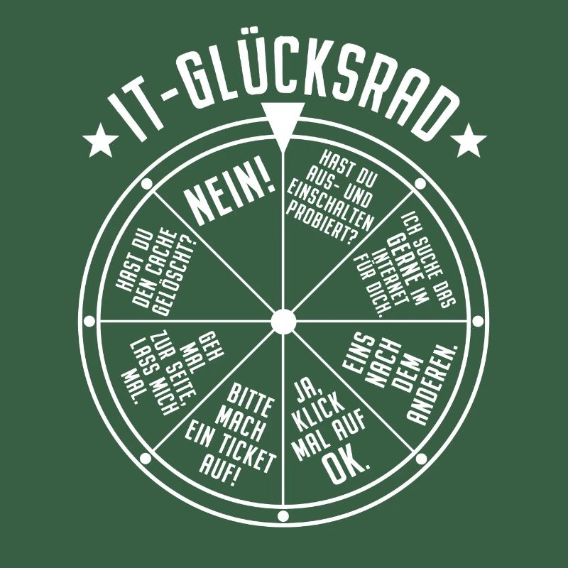 IT Support Glücksrad Service Desk IT Helpdesk Nerd