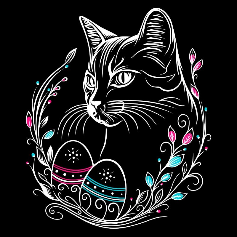 Katze Ostern Ostereier Easter Cat