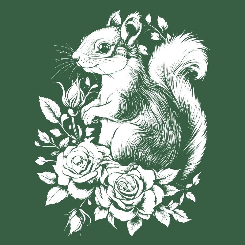 Eichhörnchen Ästhetik Rose Blumen Hörnchen