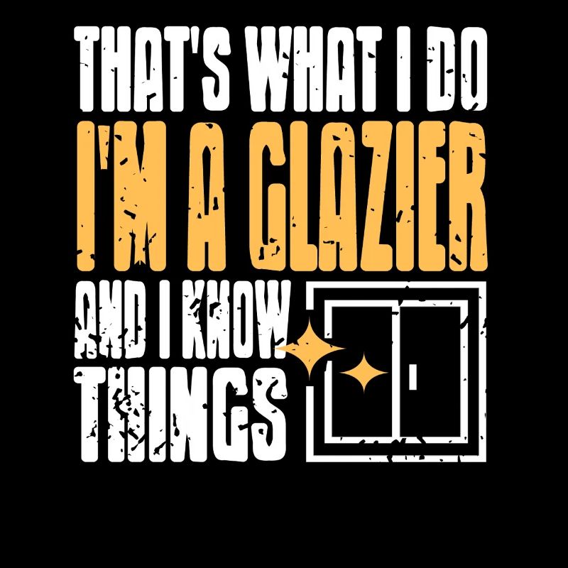 Powered by Glass Retro Window Worker Glazier Pride