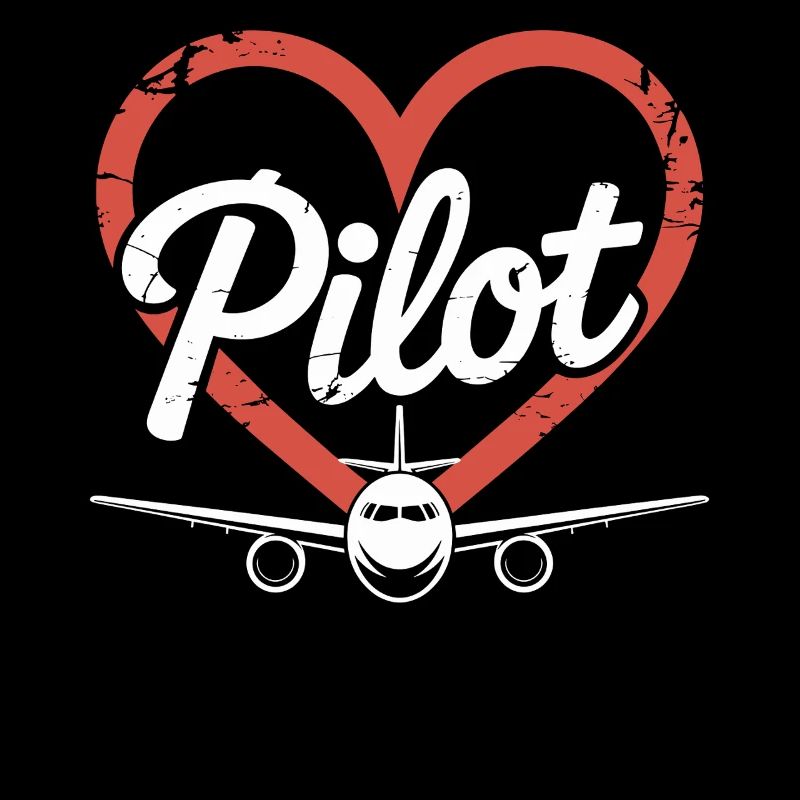 Herz Flugzeug Pilot