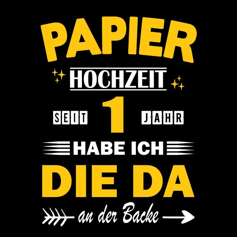 1. Hochzeitstag Ehemann 1 Jahr Ehe Papierhochzeit
