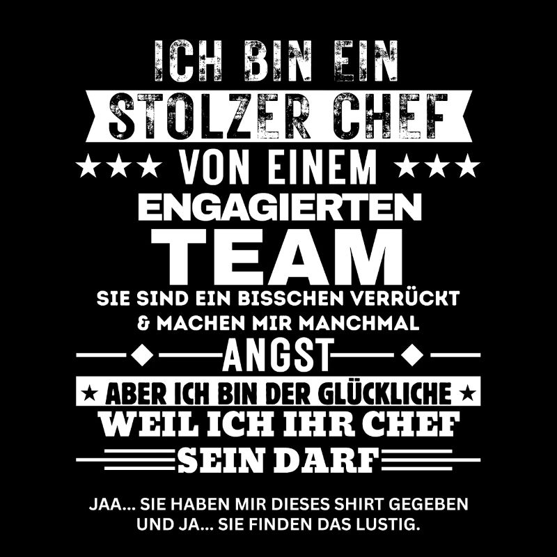 Stolzer Chef von einem engagierten Team