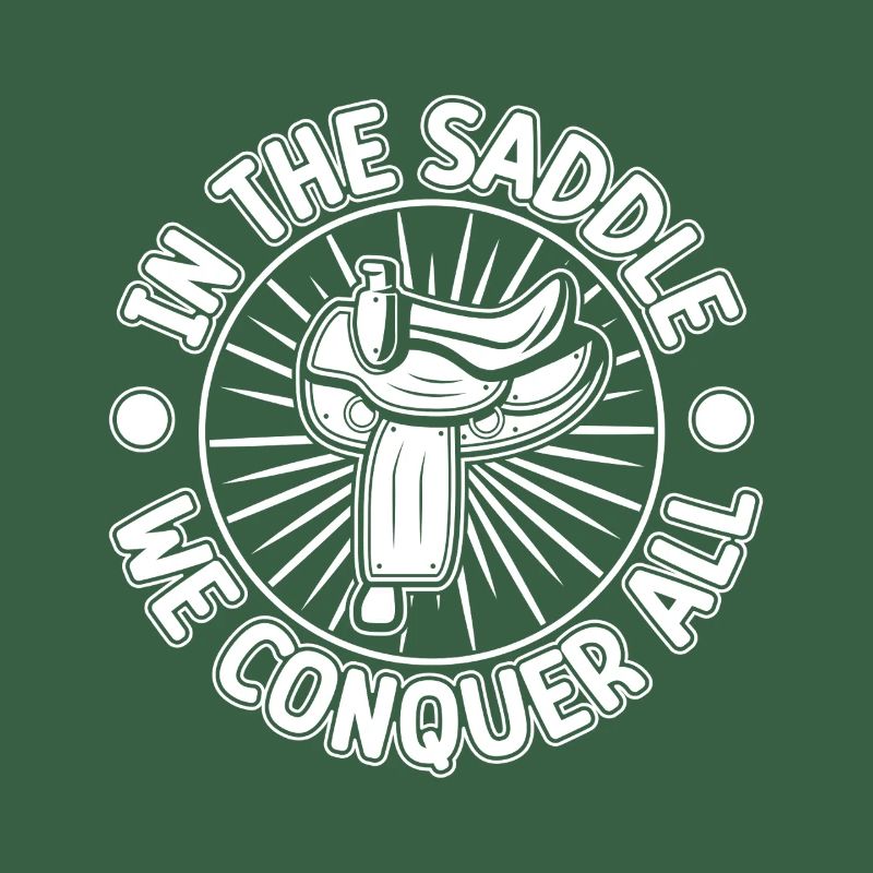 Hobby Horse Rider Saddle We Conquer All