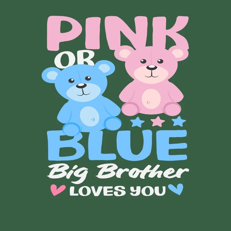 Pink Oder Blau Großer Bruder Liebt Dich