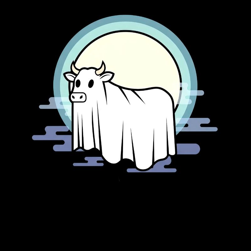 Vache lunaire à l’arc de brouillard