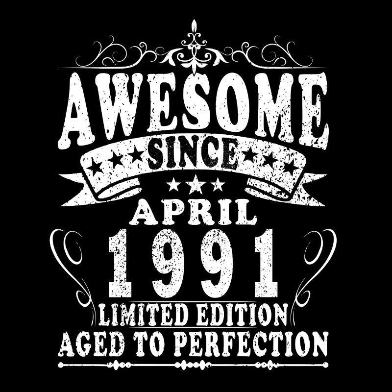 35. Geburtstag Geschenk Mann Original April 1991