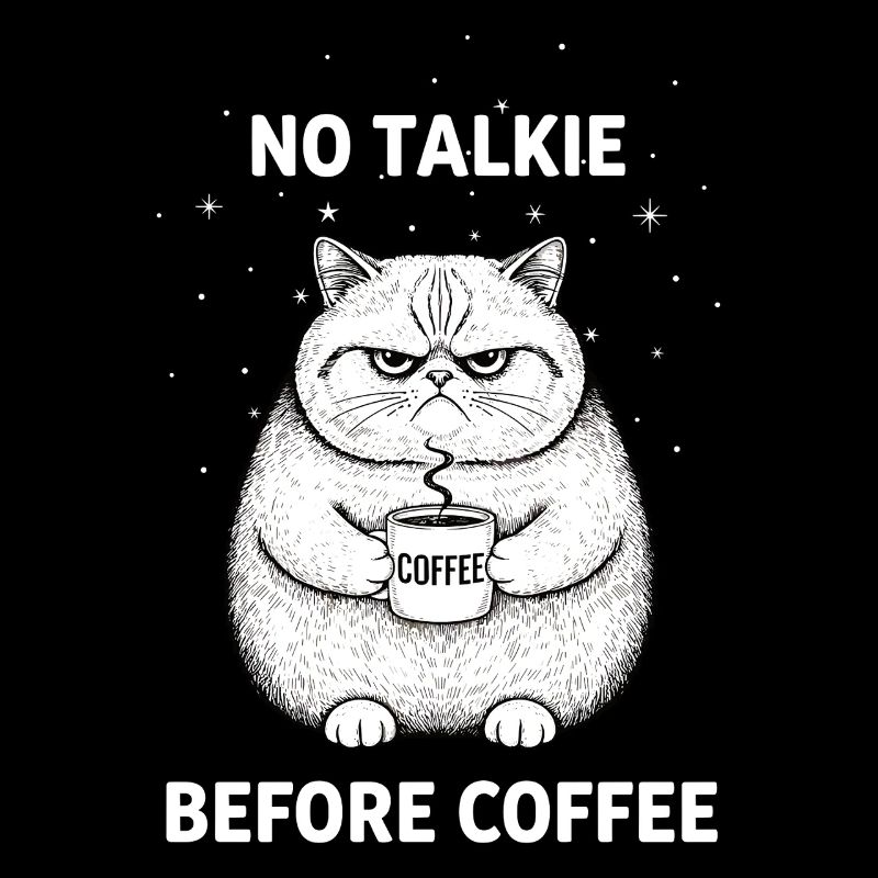 Pas de conversation devant un chat amateur de café