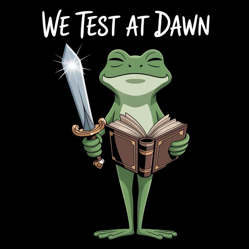 Dawn Test Frog: Sword & Scroll