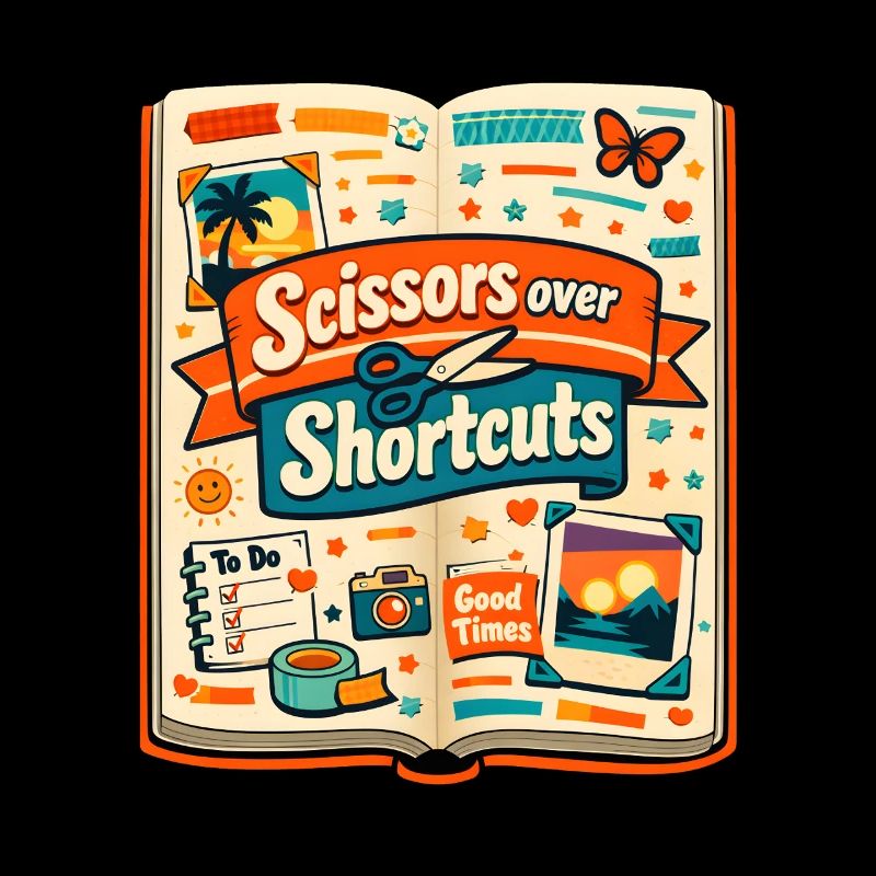 Scissors instead of shortcuts | Scrapbooking