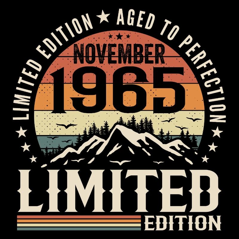 November 1965 Einzigartiger Retro-Geburtstag