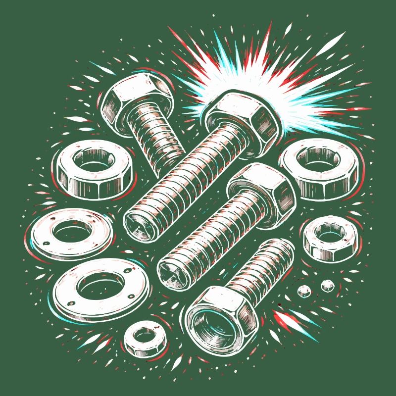Bolts Nuts Mechanic Tool Design