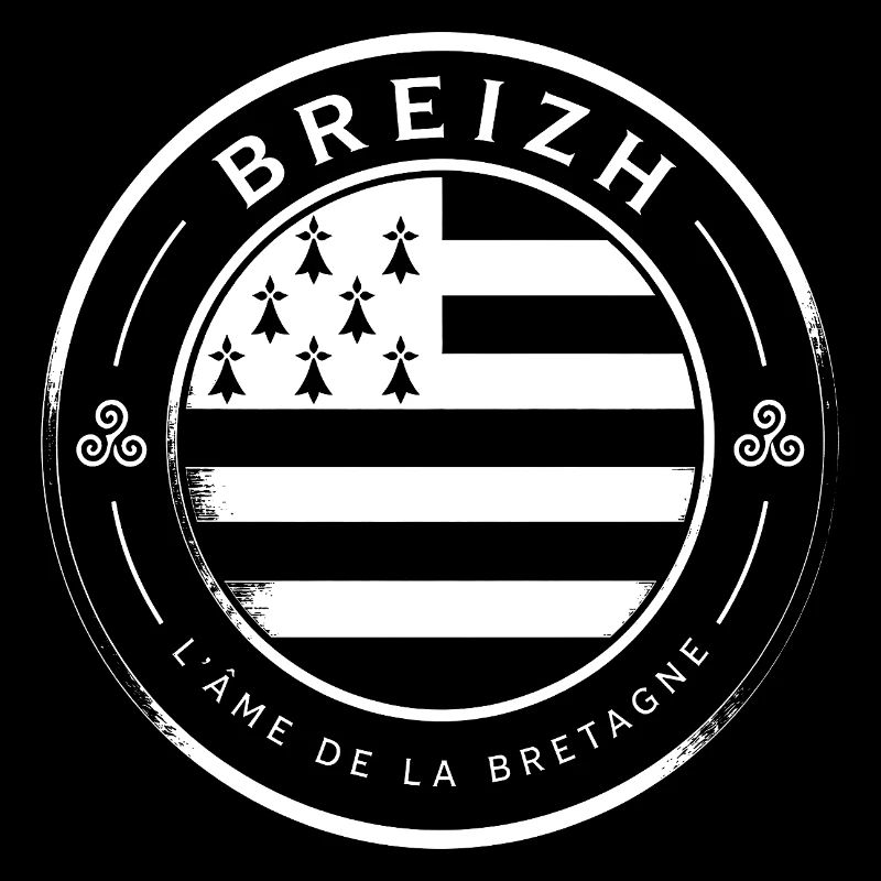 Breizh Emblème Breton Tradition Celtique Vintage