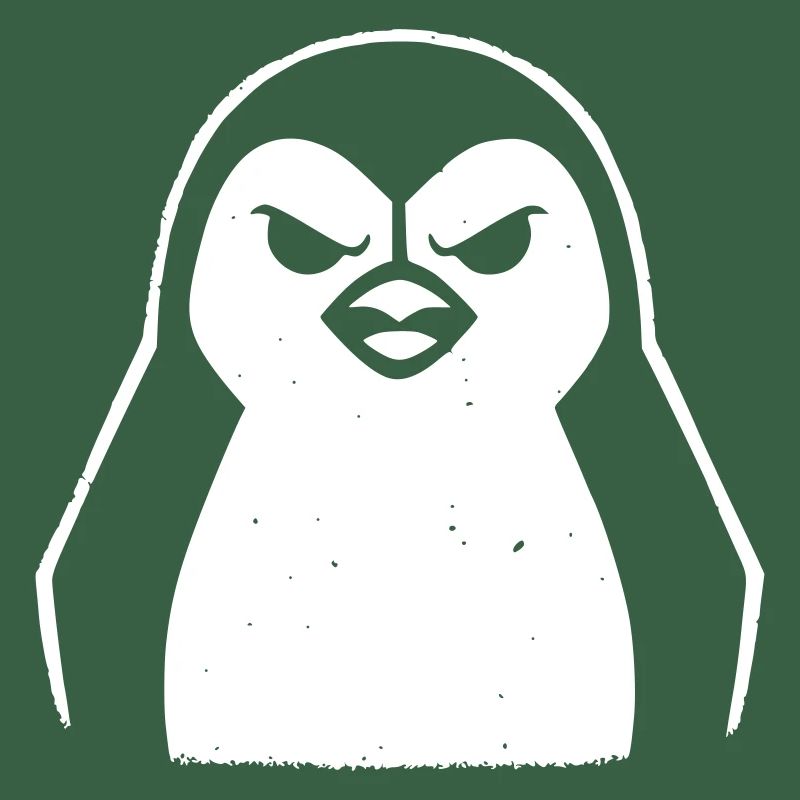 pinguin stencil grunge minimalistisch-vector Linux