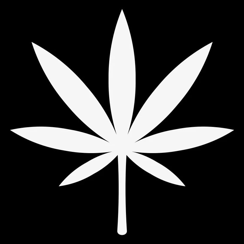 Cannabis / Marijuana / Hemp Leaf (White)