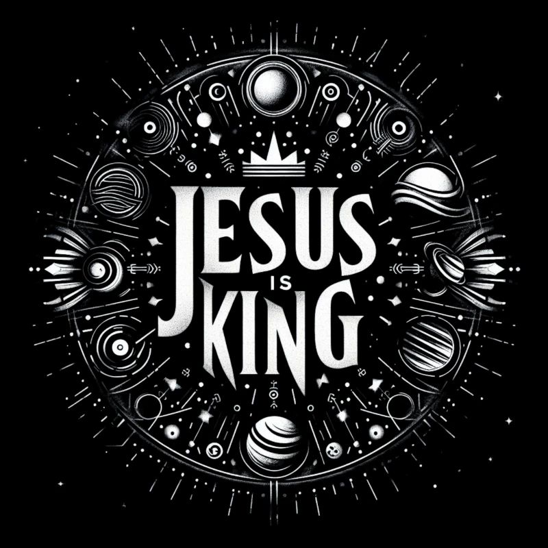 Jesus is King Circle Design