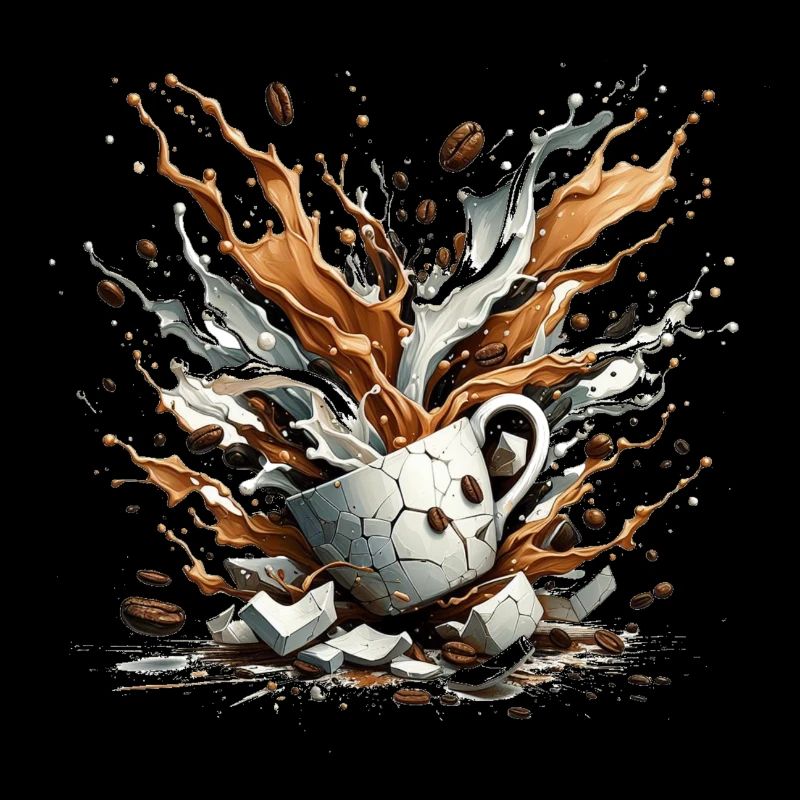 Explodierter Kaffee - 100 % Koffein