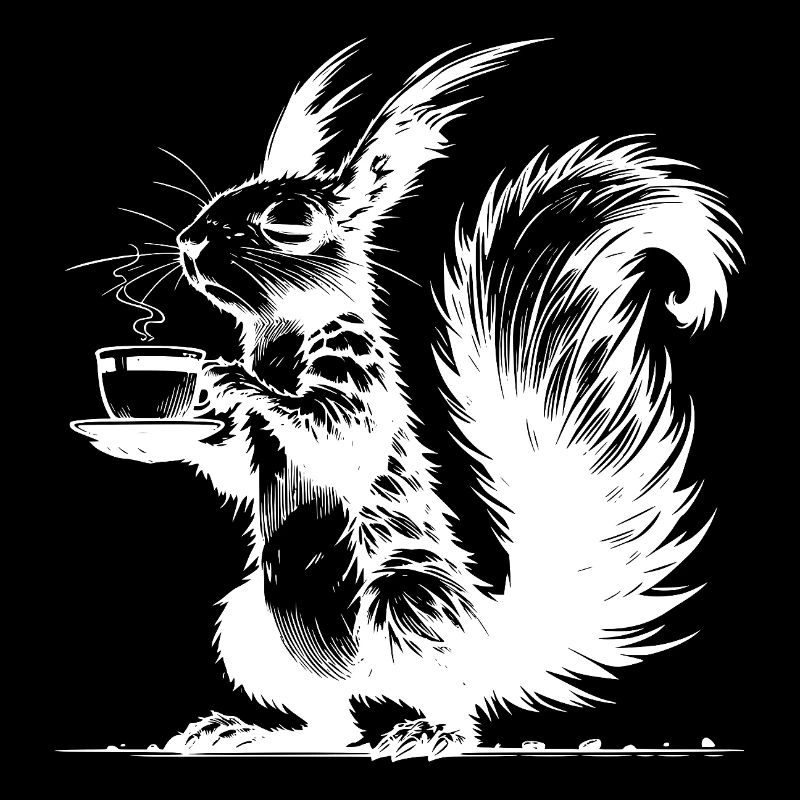 Small Squirrel, Big Cup Squirrel Caffeine