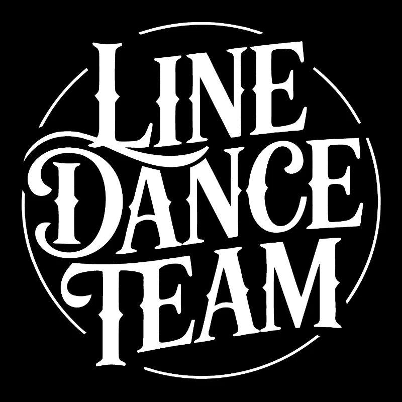 Line Dance Team Logo Emblem