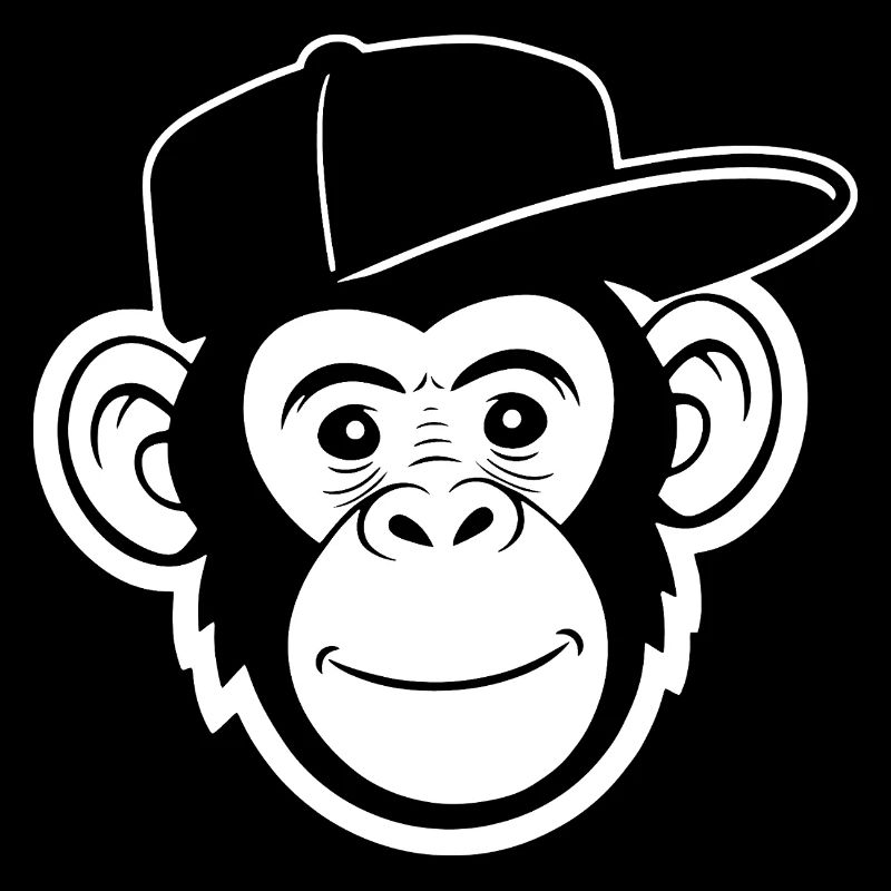 Monkey in Hat Cartoon Tee