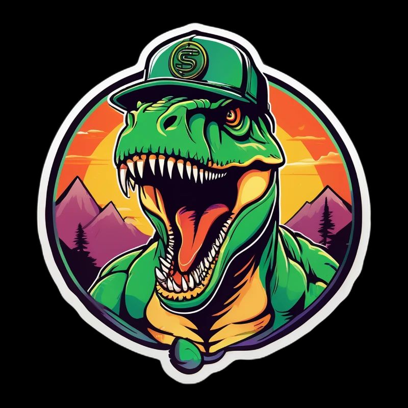 T-Rex Retro Sunset Cap