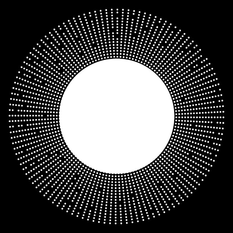 Radiance à Coup de Points Circulaire