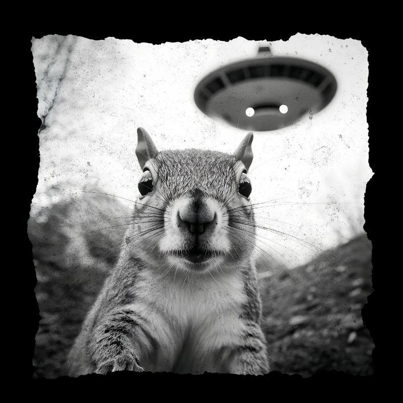 Alien Eichhörnchen Begegnung – Lustiges Sci-Fi