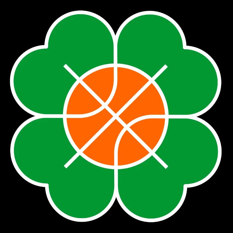 Fleur de basket-ball - Feuille de trèfle