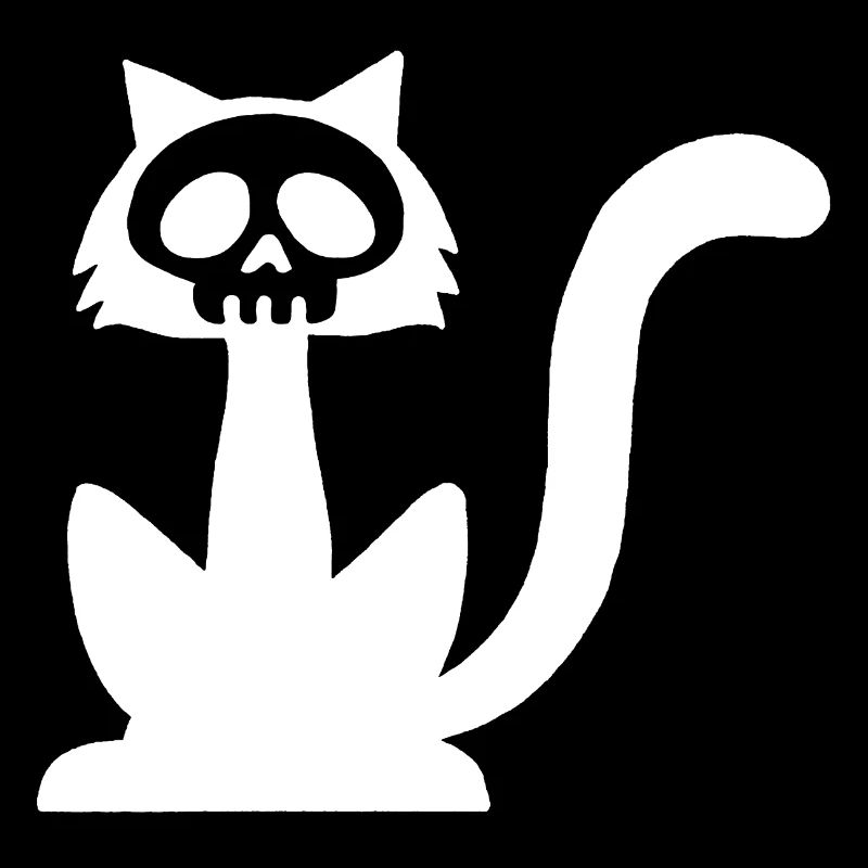 Weißer Katzenschädel