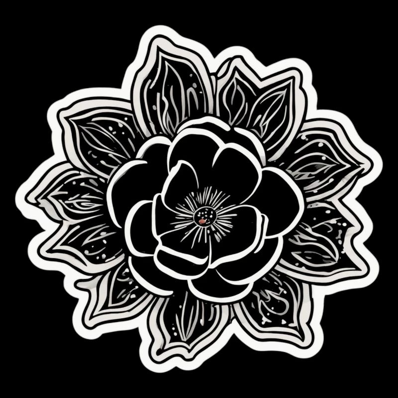 La beauté et le charme d’une fleur monochrome